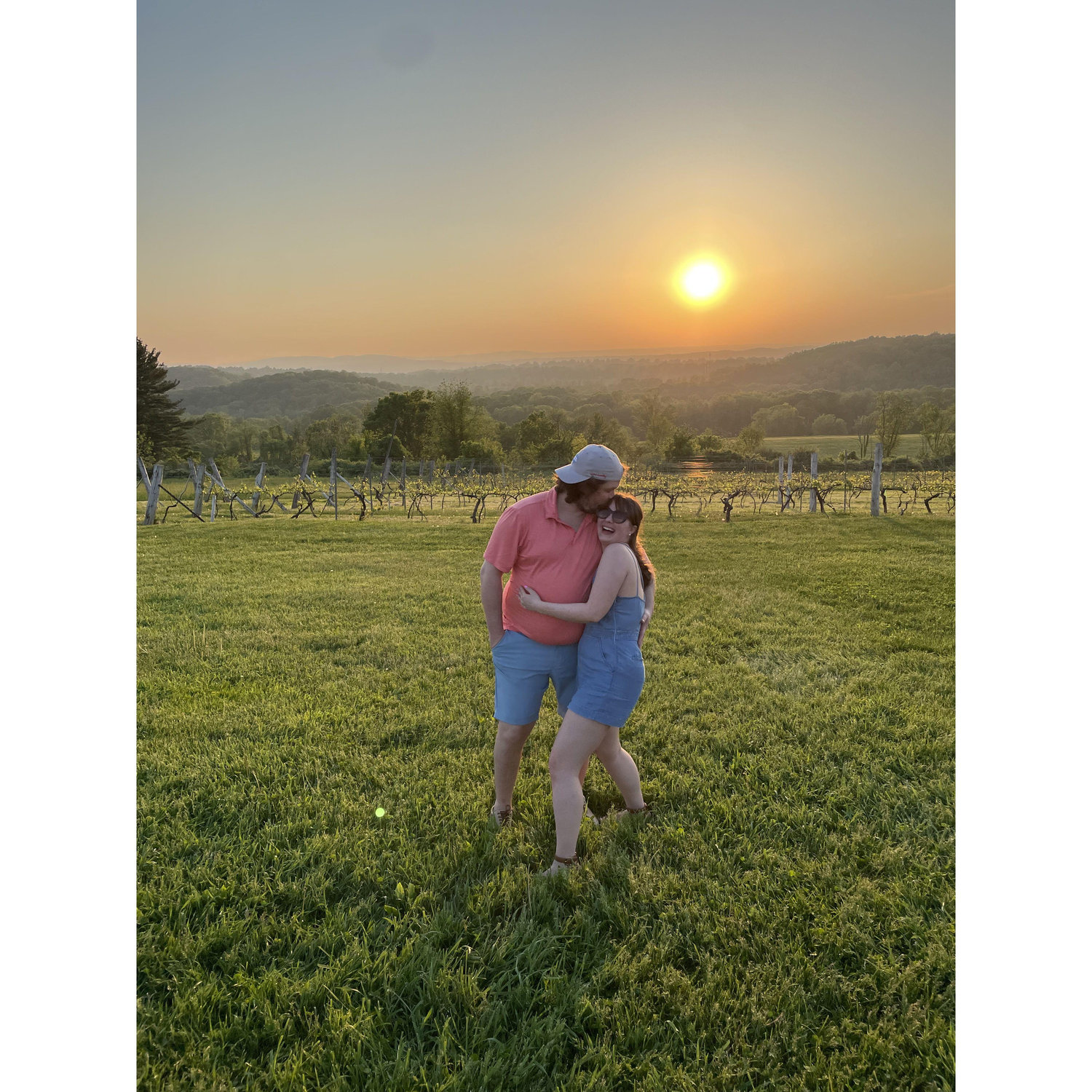 Goofing off at a Connecticut winery
