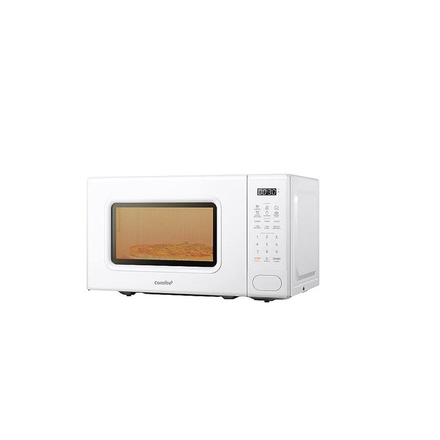 Comfee CMO-C20M1WH Countertop Microwave Oven, 0.7 Cu Ft, Modern White