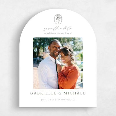 Green Arch Wedding Save the Date - Sintra Photo