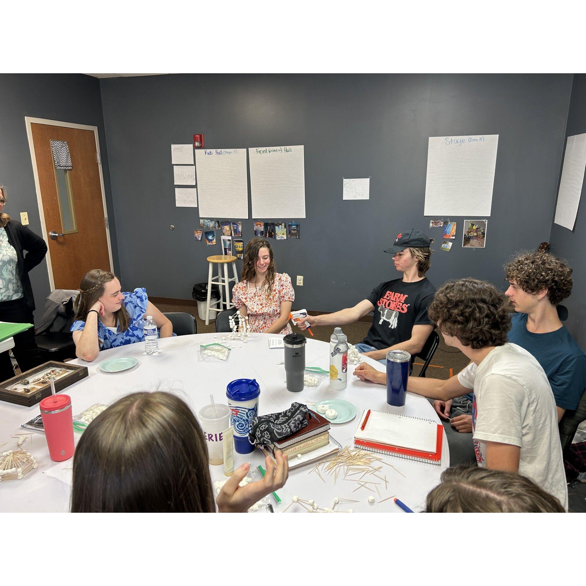 Chaos with our homeschool co-op. We shared the same class throughout high school