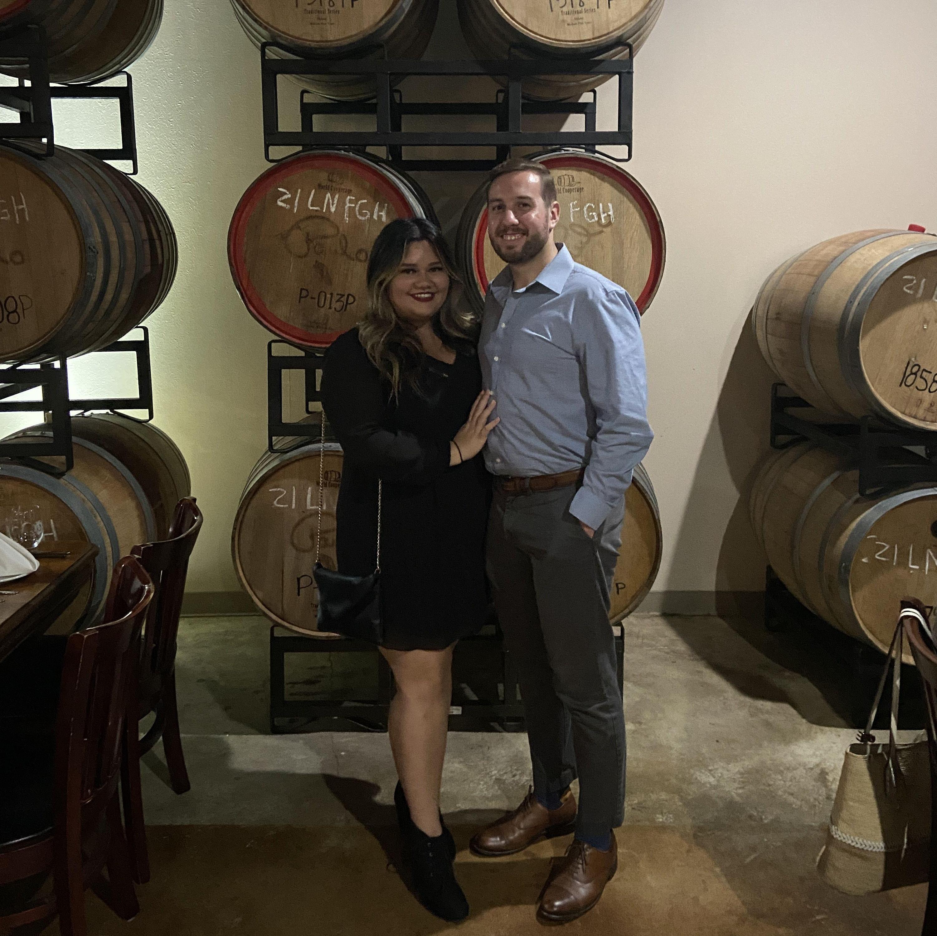 February 2023, College Station, Texas. Our first dating anniversary!