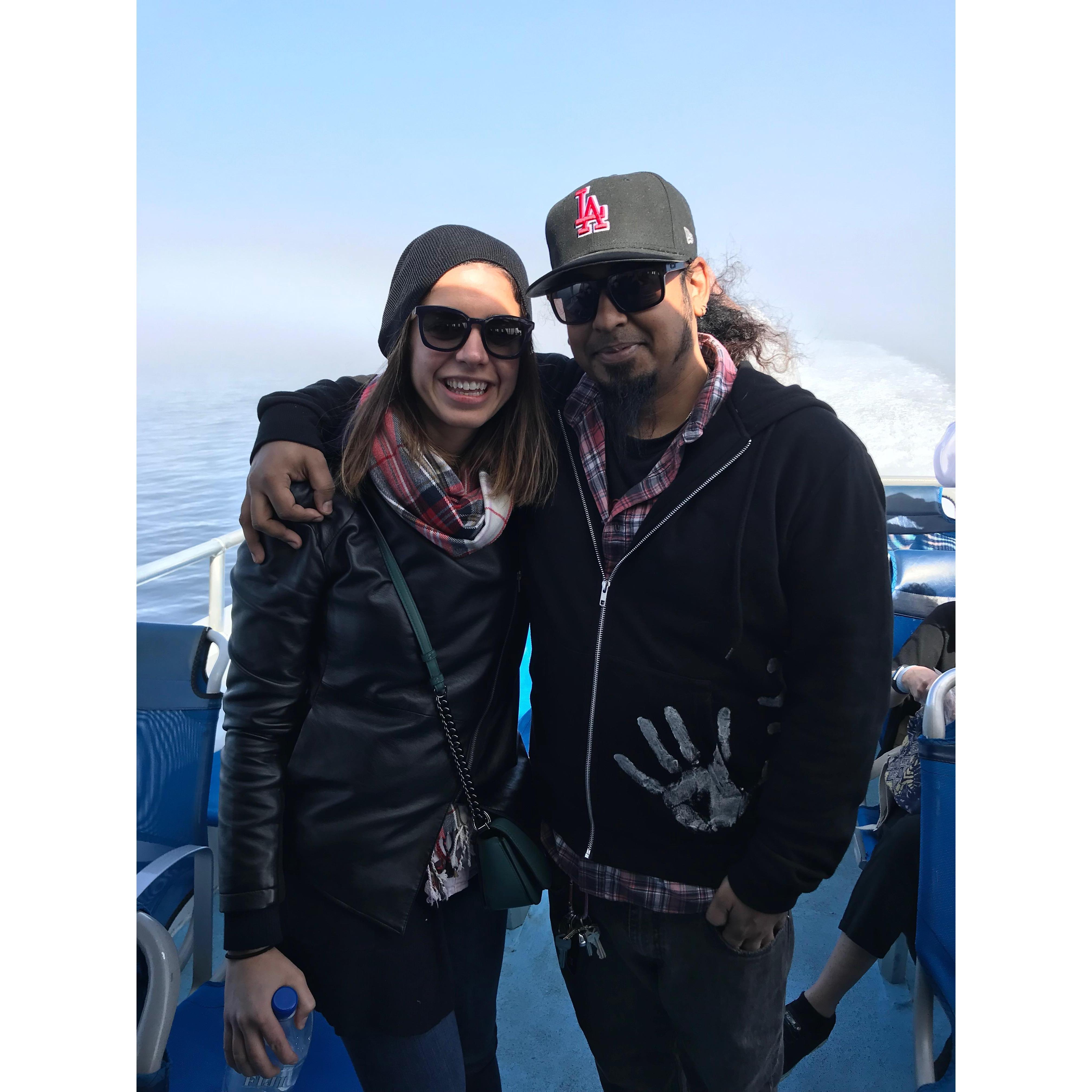 We're on a boat!  This is from a day trip to Catalina Island.