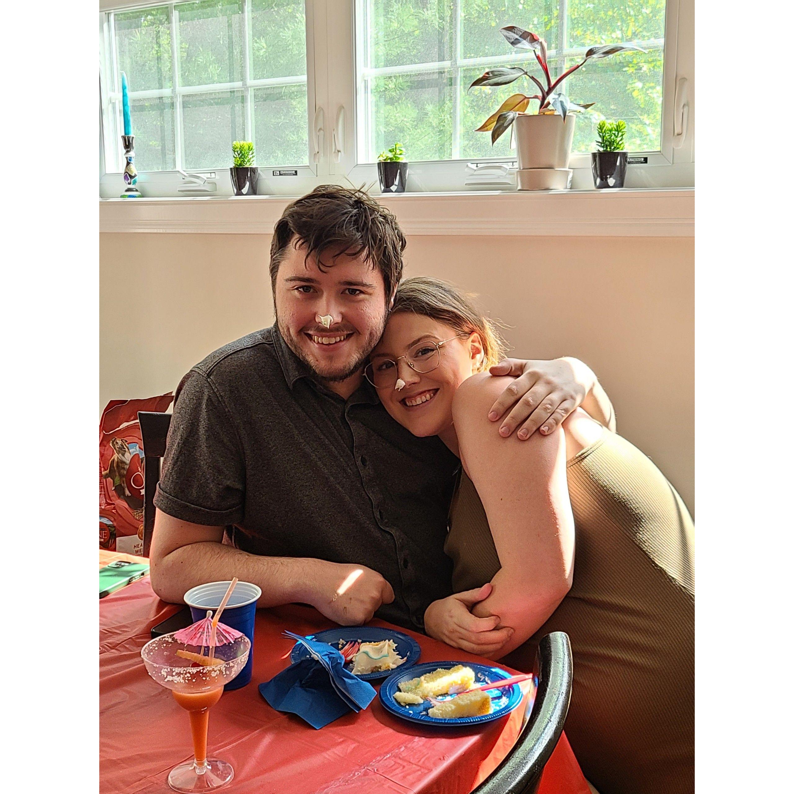 Hannah's graduation party, had to do the celebration tradition