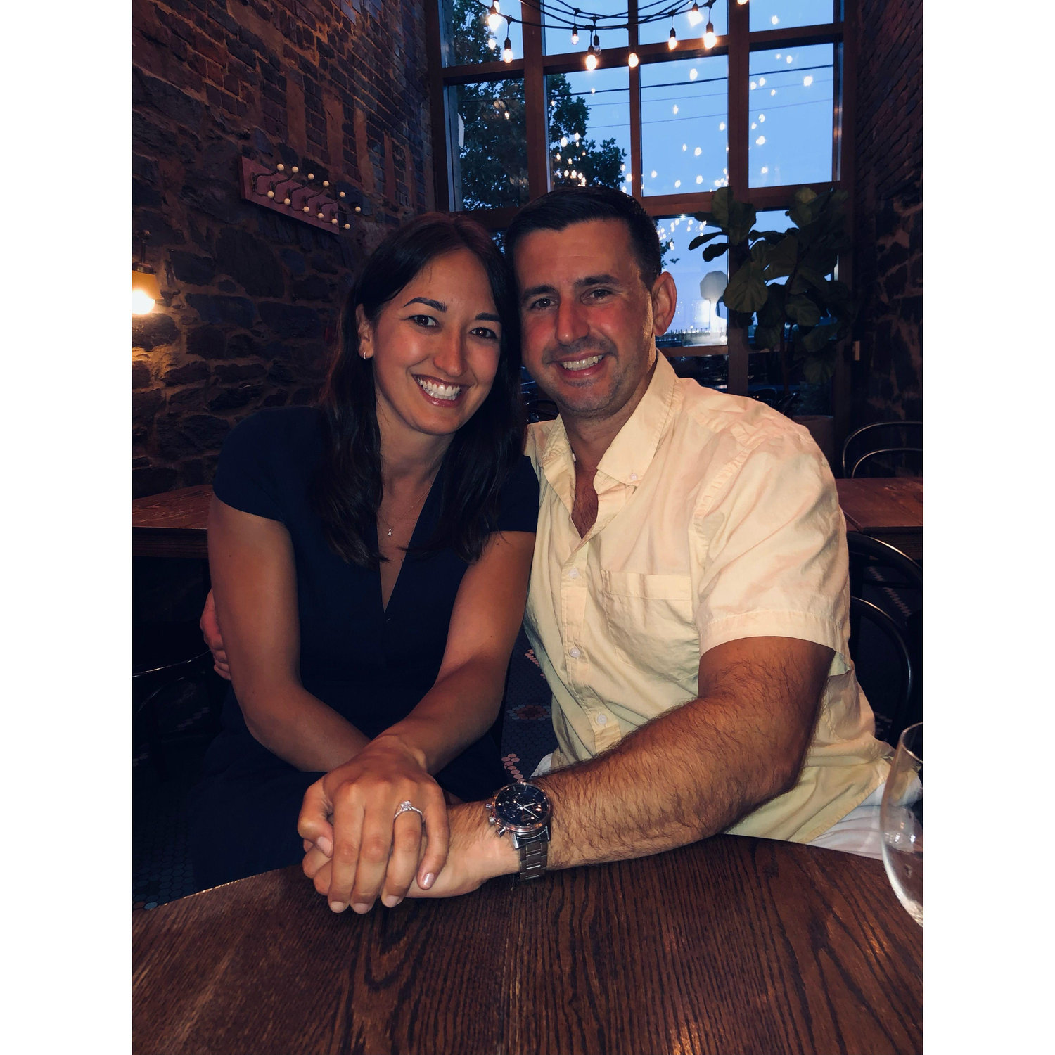 Celebrating being home in Old Town as a newly engaged couple!