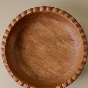 Oversized Antiqued Wood Twisted Bowl