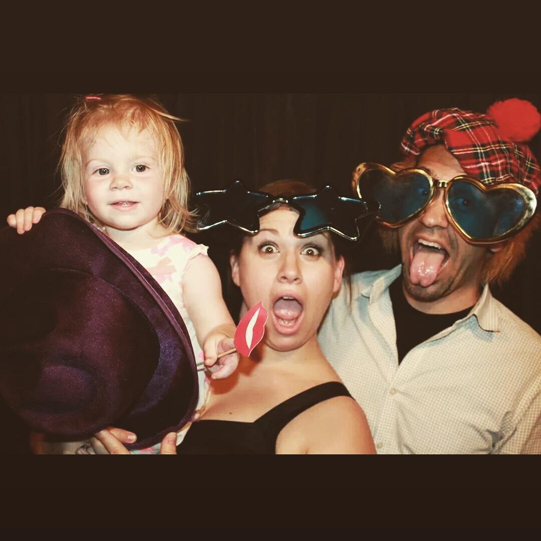 Partying with little Lola at a family wedding