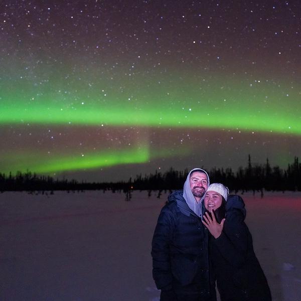 Proposal under the northern lights