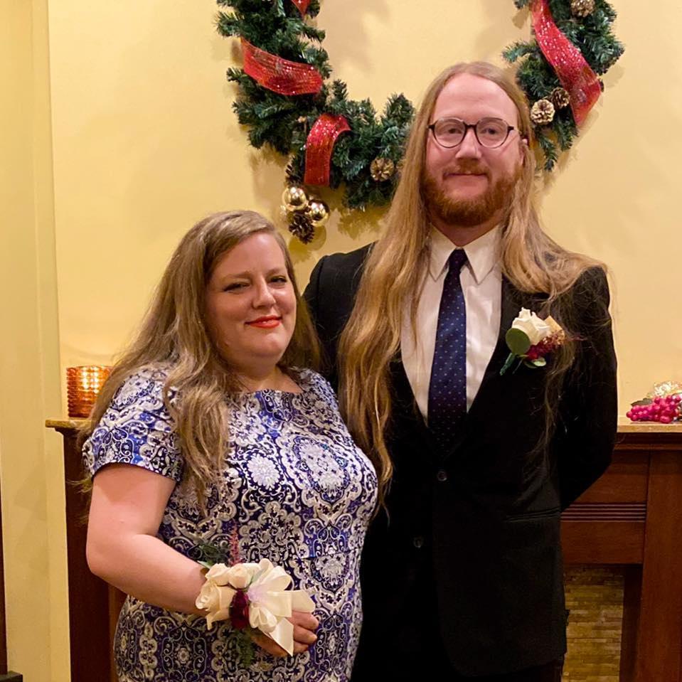 Elyza and Lowell at her brother's wedding. Dec. 5, 2019