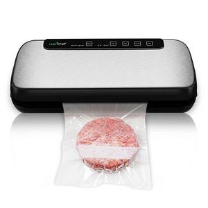 Vacuum Sealer By NutriChef | Automatic Vacuum Air Sealing System For Food Preservation w/ Starter Kit | Compact Design | Lab Tested | Dry & Moist Food Modes | Led Indicator Lights (Stainless Steel)