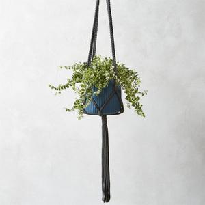 Macramé Black Plant Holder