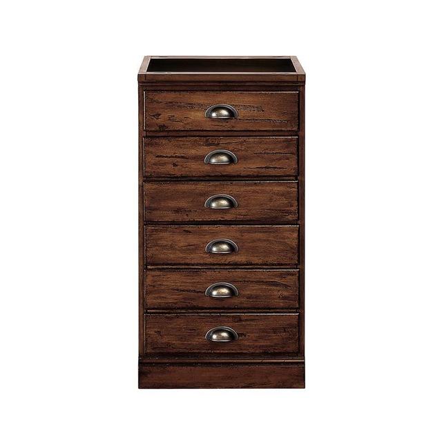 Printer's 3-Drawer File Cabinet, Tuscan Chestnut stain