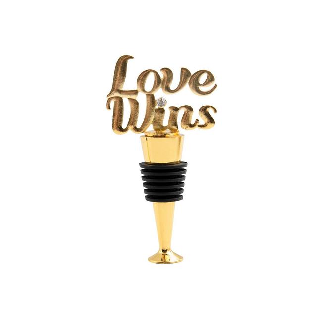 Thirstystone Gold Love Wins Bottle Stopper