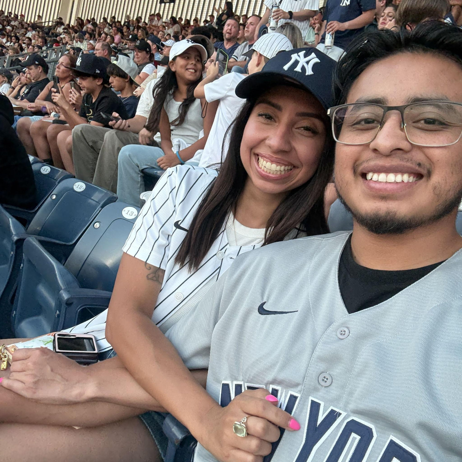 Goofing off like kids at one of our favorite dates! ⚾️