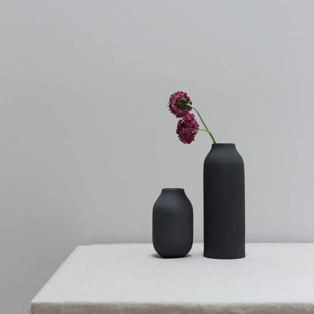 Black Engobe Vase Set