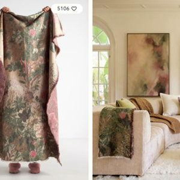 Woven Jacquard Patterned Throw Blanket