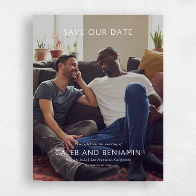 White Photo Wedding Save the Date - Anacostia Photo