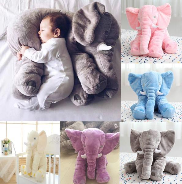 BABY LONG NOSE ELEPHANT DOLL PILLOW- GRAY