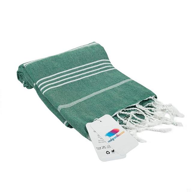 Realgrandbazaar Pestemal Turkish Towel%100 Cotton - Pre Washed, More Softly 39 x 69 Peshtemal, Beach, Bath, Spa, Hammam, Super Soft Towels (Tropical Green)