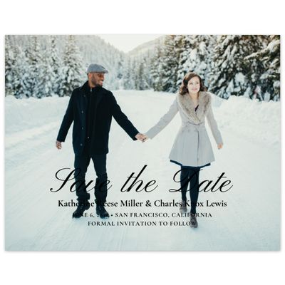 Grey Wedding Digital Save the Date - Blake Landscape