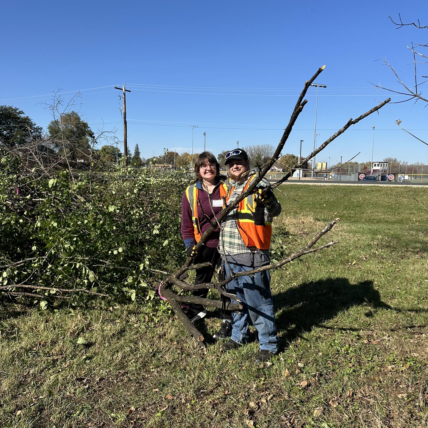 Volunteer hours clearing out invasive buckthorn!