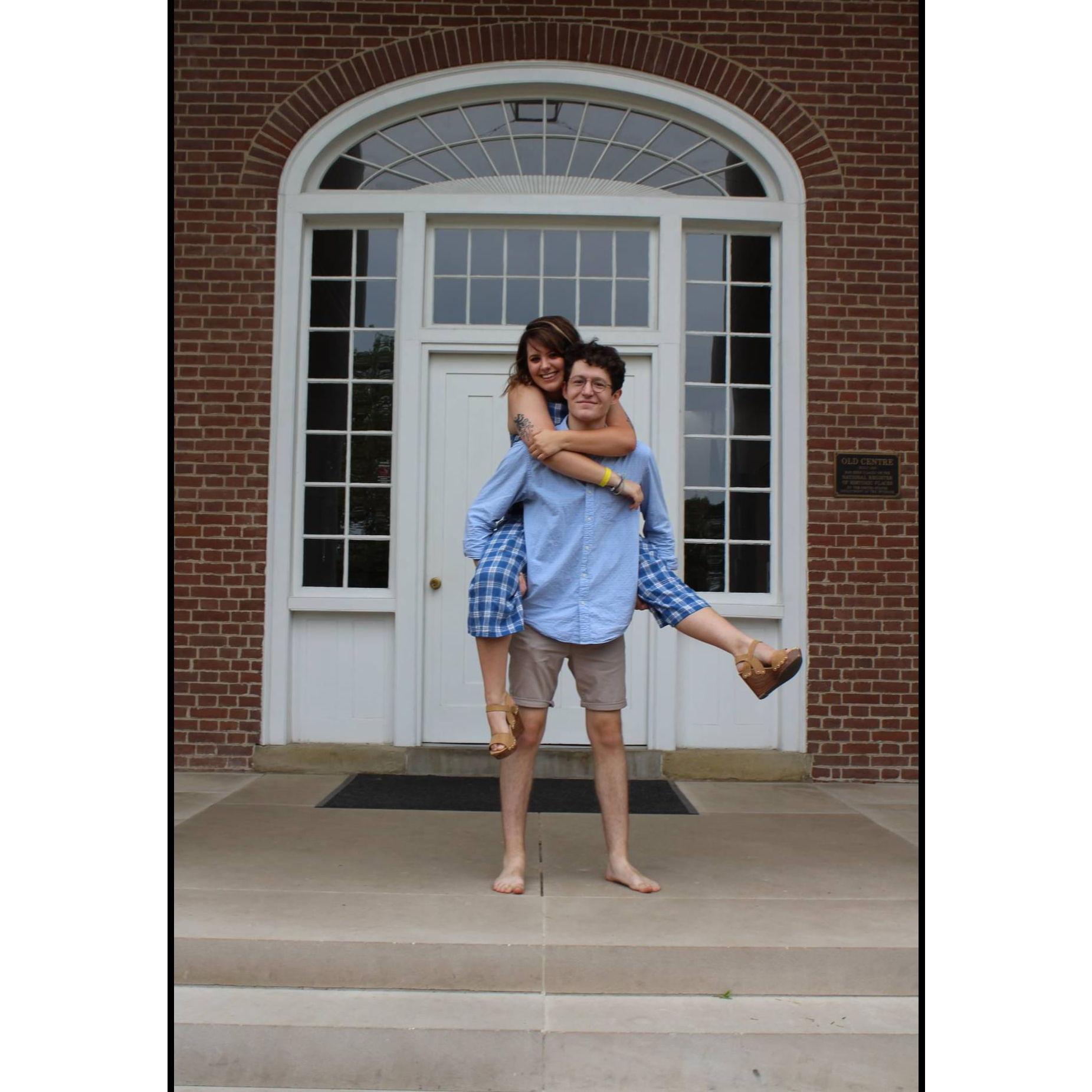 September 2019. Ed had taken the annual Kappa photoshoot. Maddie was preparing to study abroad for a semester in Strasbourg, France. We matched, so of course we had to take a pic!