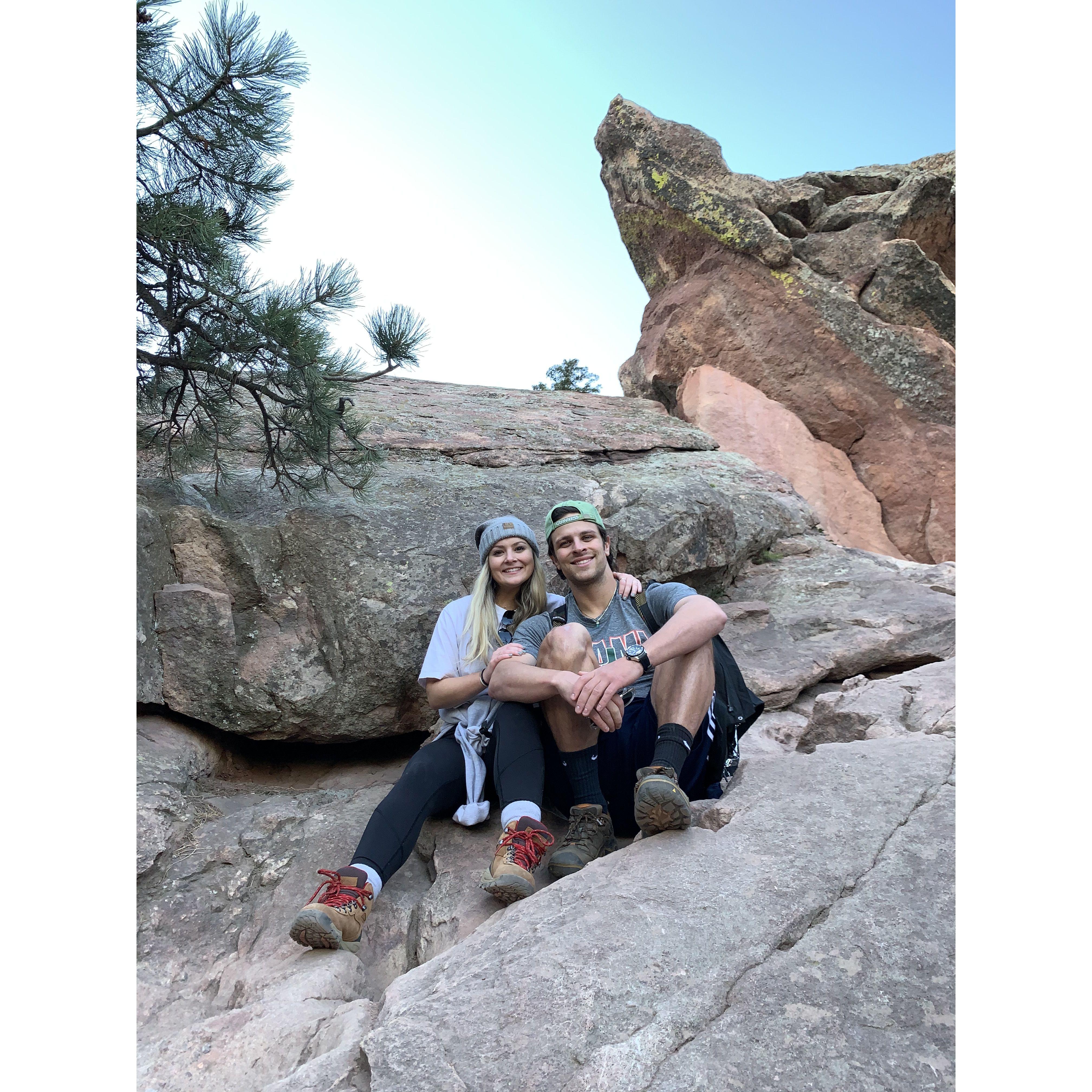 One of many hikes at Chautauqua together