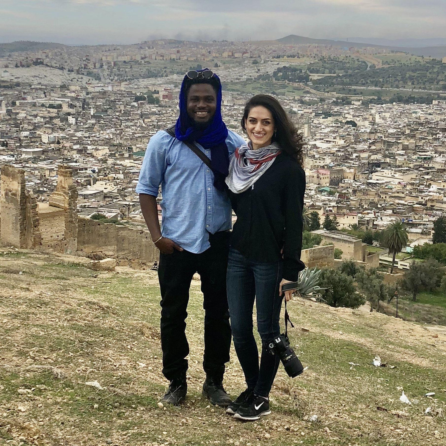 Tourists in Fez.