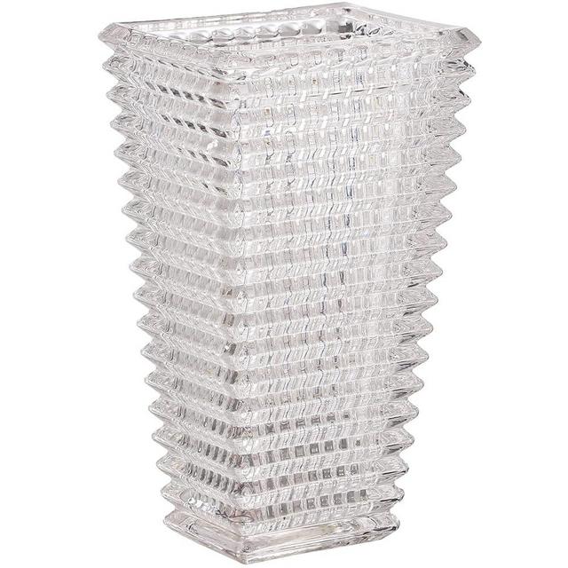 MCMCNCUIU Crystal Vase, Large Crystal Vase for Flowers, Clear Glass Vase, Large Flower Vase, Modern Vase for Living Room, Bedroom, Kitchen, Dining Table, Mantle, Wedding, 11 Inches