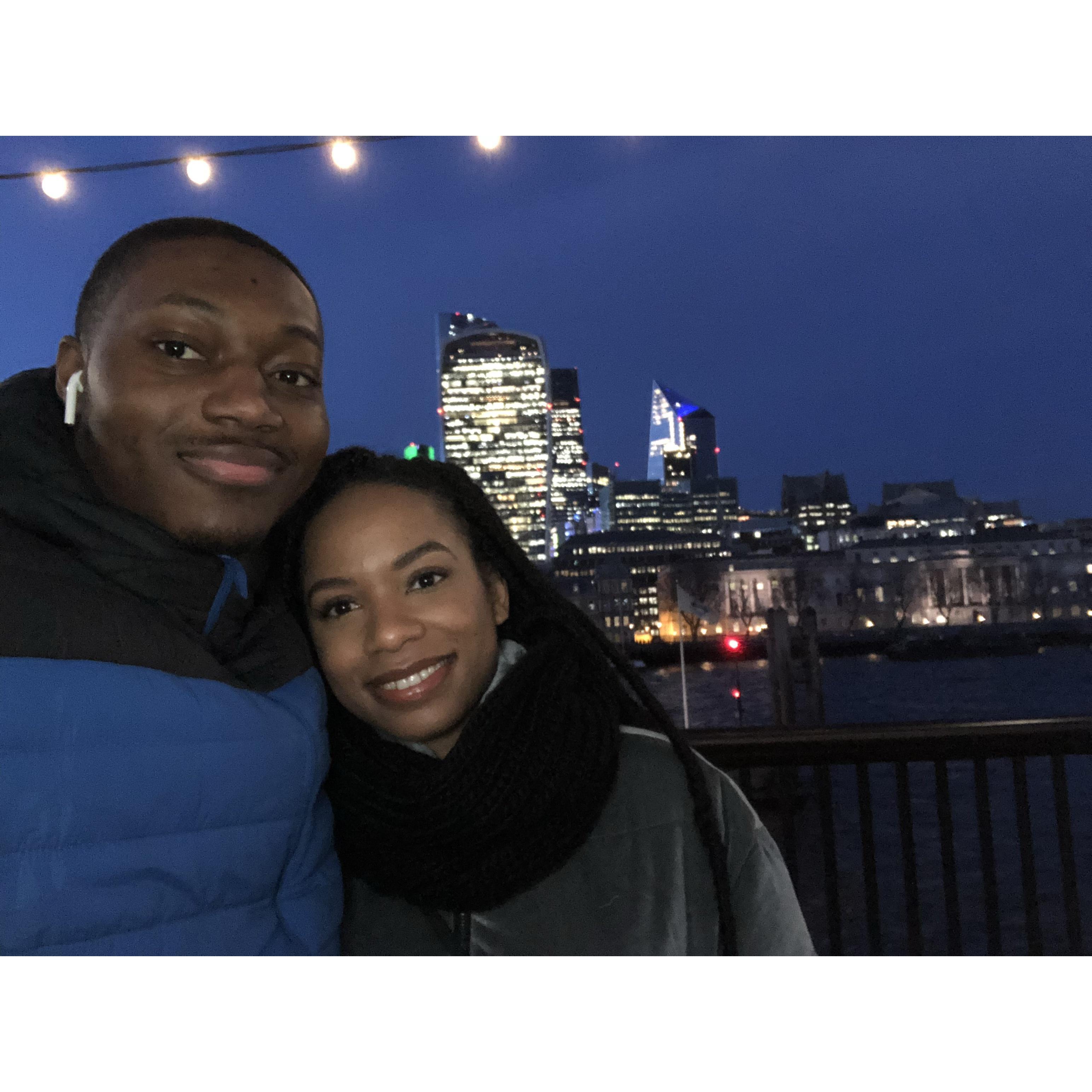 Our first night in London. It was so cold!