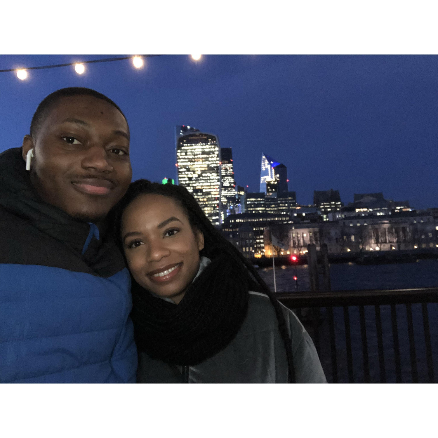 Our first night in London. It was so cold!