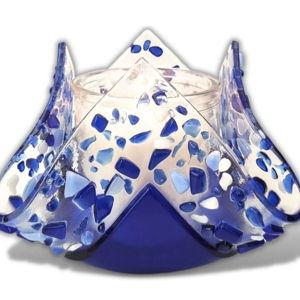 Yahrzeit Candle Holder - Blue Stone
