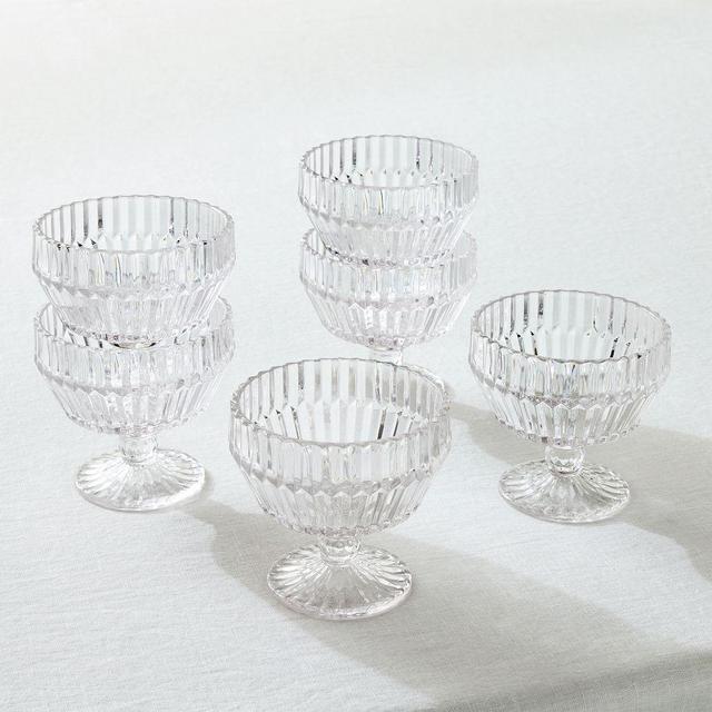 Archie Dinnerware Coupe, Clear, Set of 6