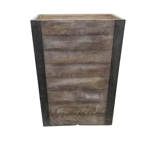 Farmhill 18 in. x 22 in. Brown High-Density Resin Tall Planter