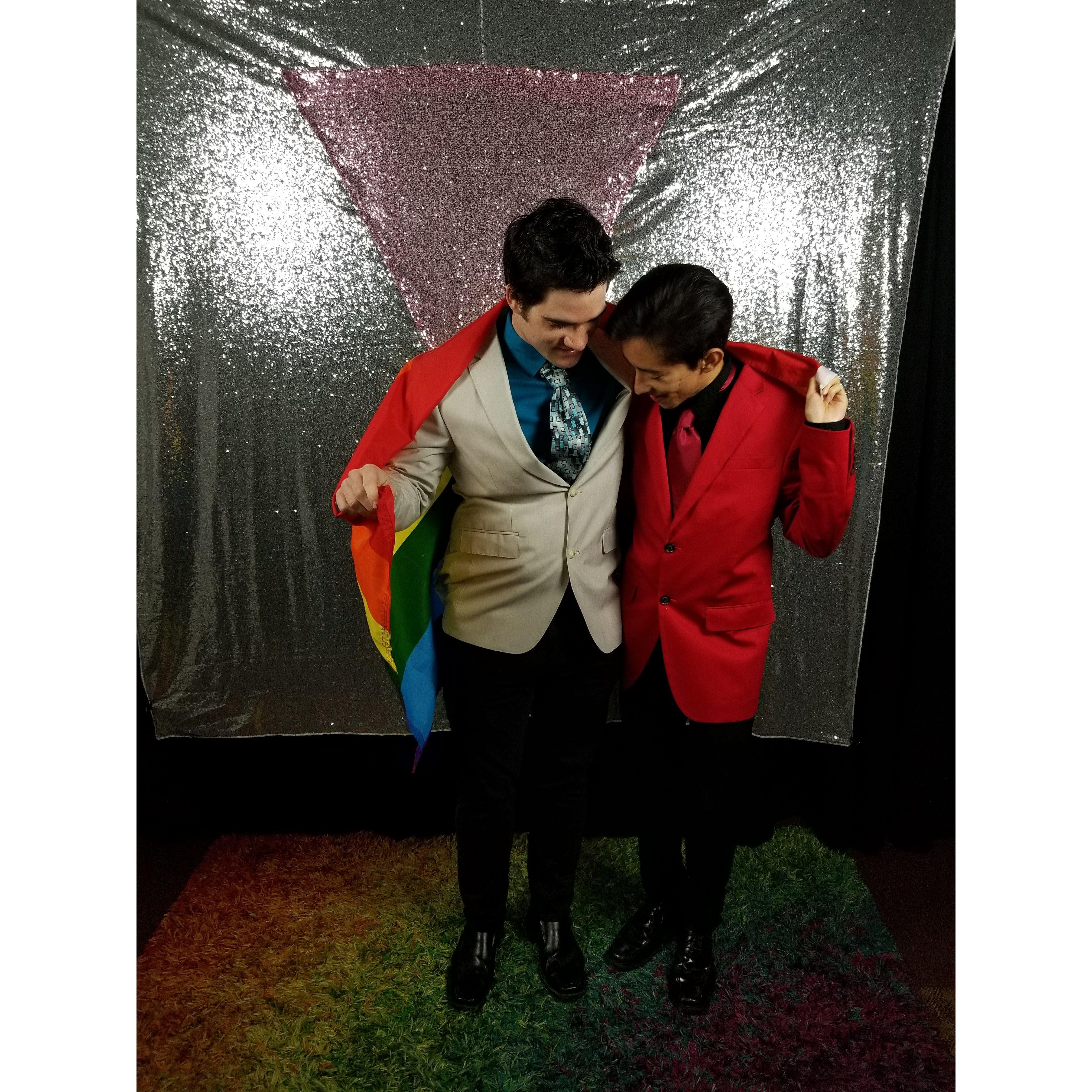 Our first (and only) Queer Prom at Chico State and one of our favorite pictures together.