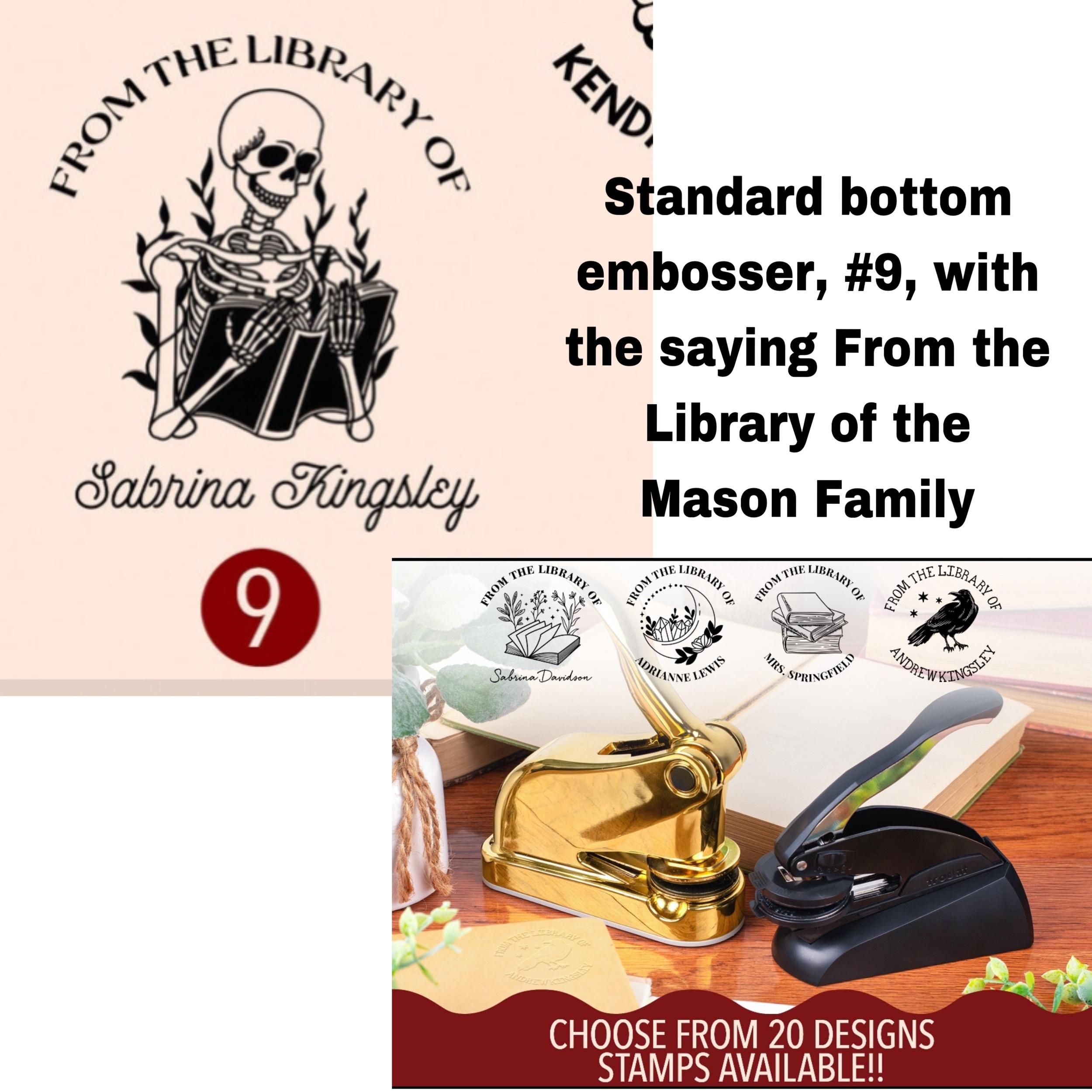 Best Rated Custom Book Embosser | Personalized Library Book Stamp | Gift for Book Lovers