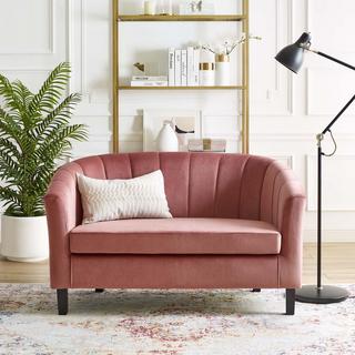 Prospect Channel Tufted Upholstered Velvet Loveseat