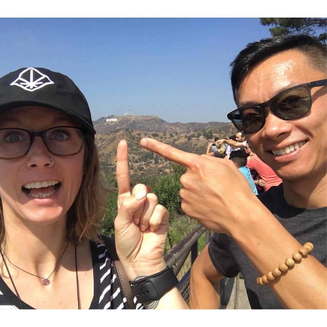 We saw the hollywood sign, sort of.
