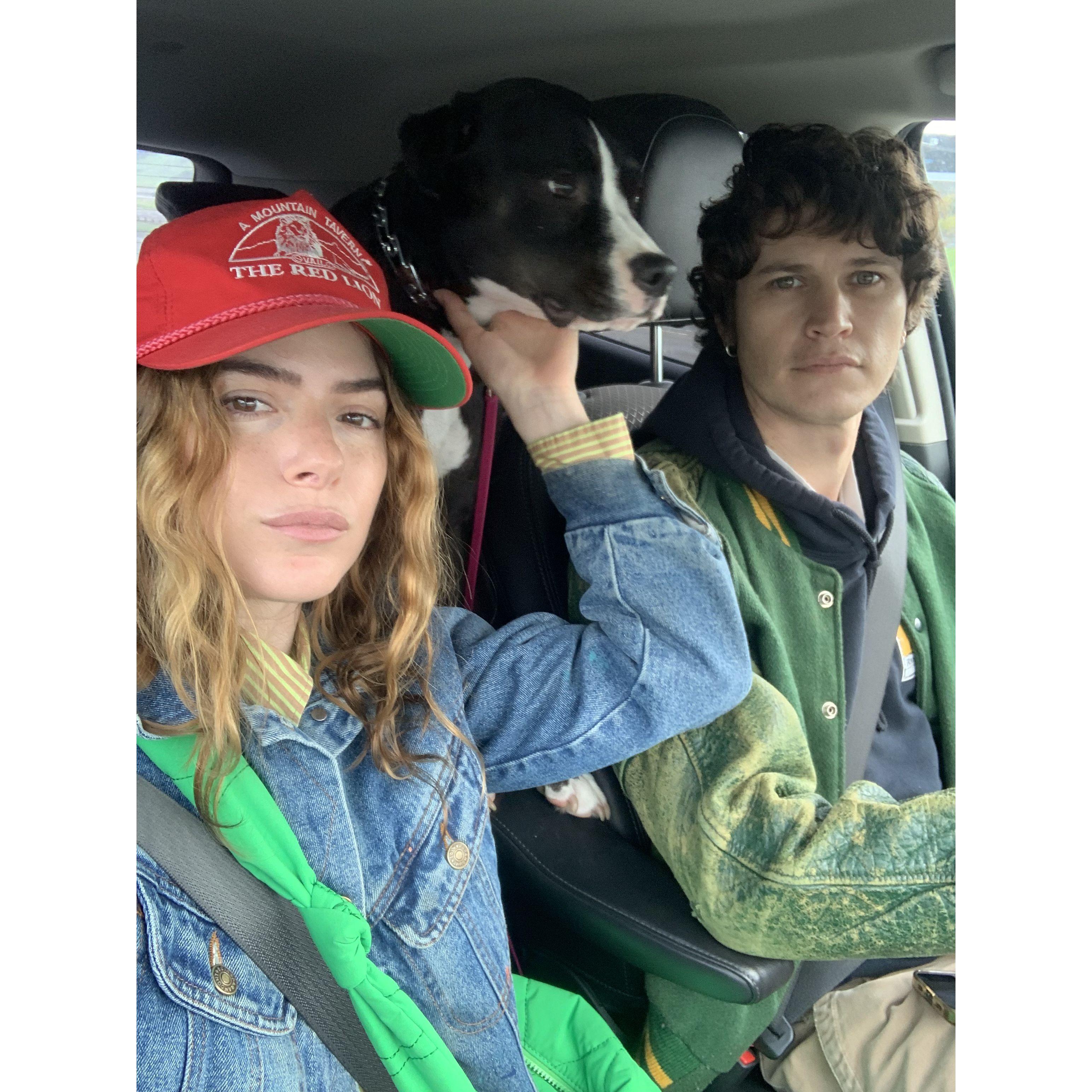 Weekend errands with Cowboy.