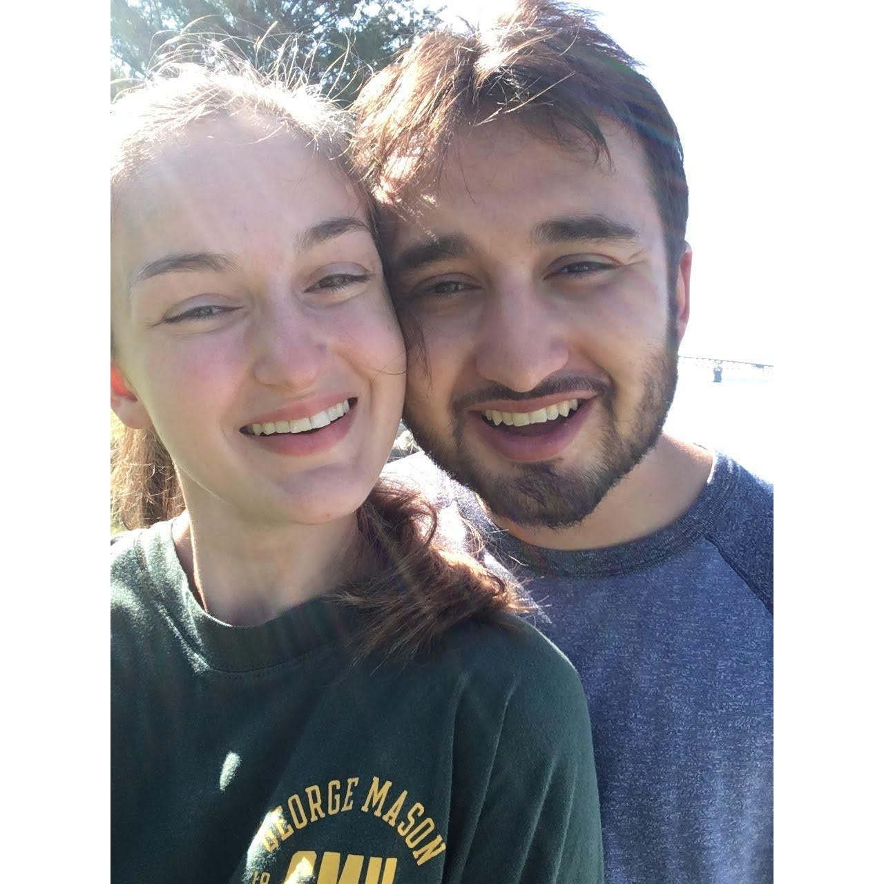 Our first time seeing each other after 3 months apart at the beginning of the COVID pandemic.