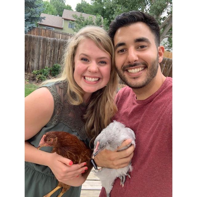 Katherine and Michael with Henrietta and Foggy!