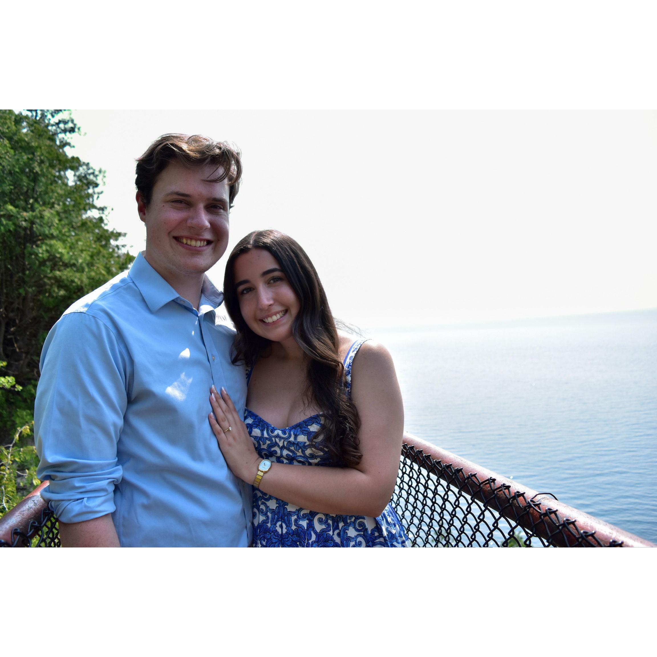 We're engaged!! Jackson proposed at Ellison Bluff - he knew he wanted to propose to Sydney there when they visited in 2021.