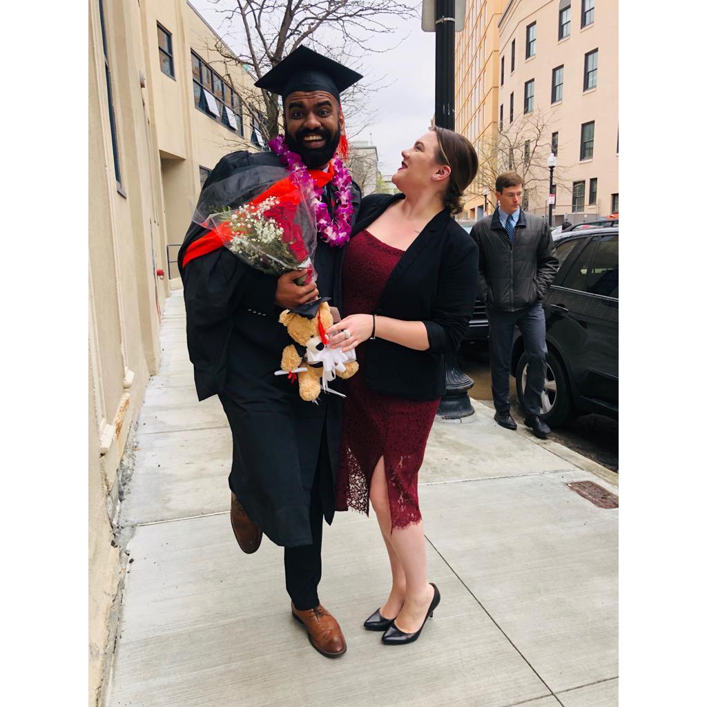 Monil's graduation from Northeastern