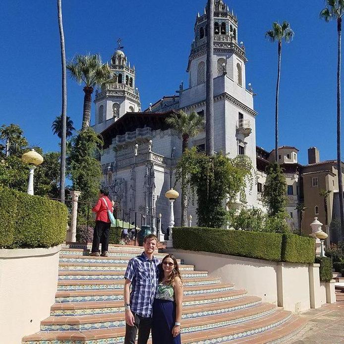 Visiting Hearst Castle on our 2nd Anniversary.