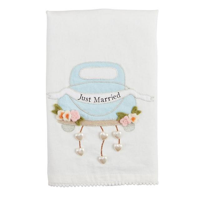 Mud Pie Just Married Wedding Tea Towel; 21" x 14"