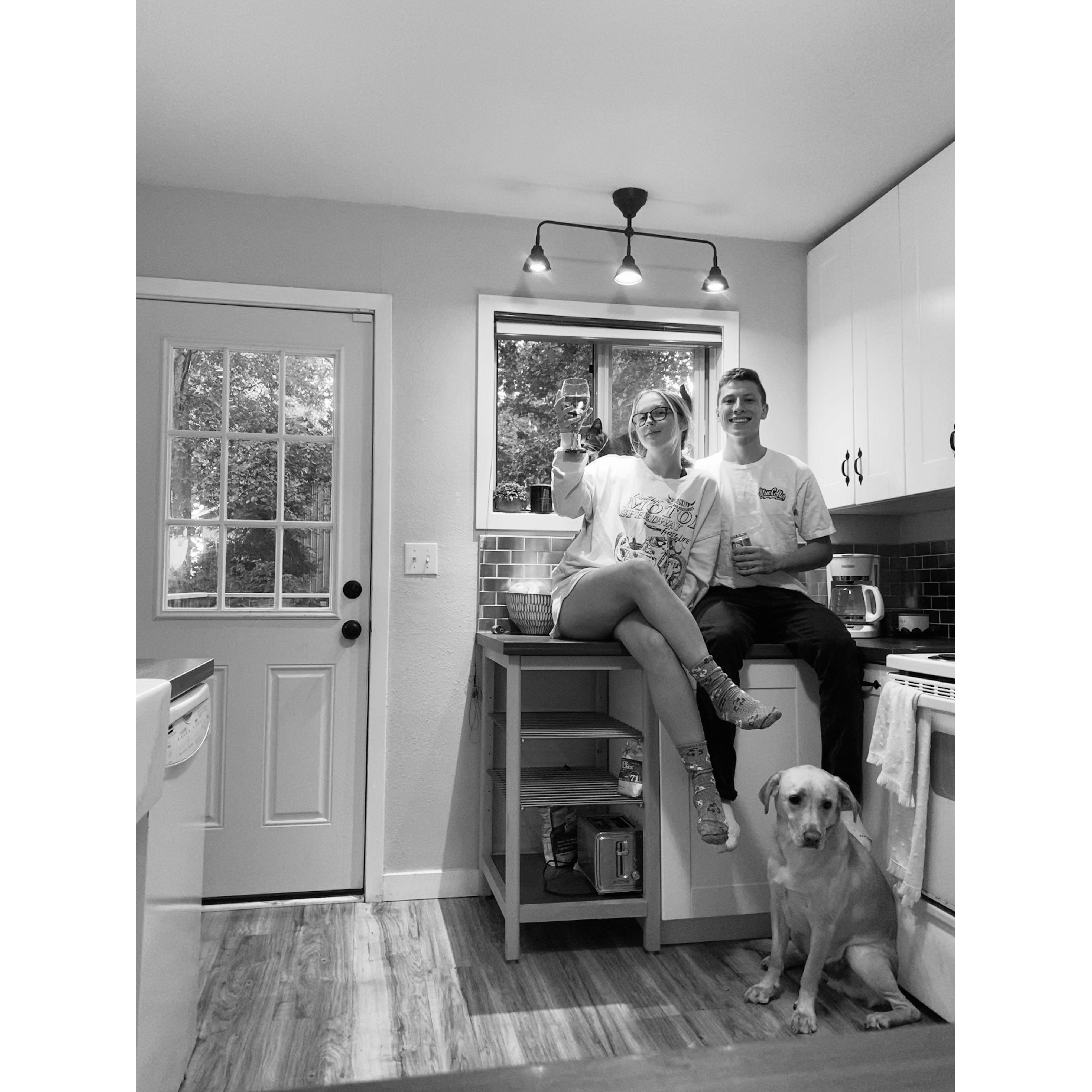 2020- Our first photo in our house!