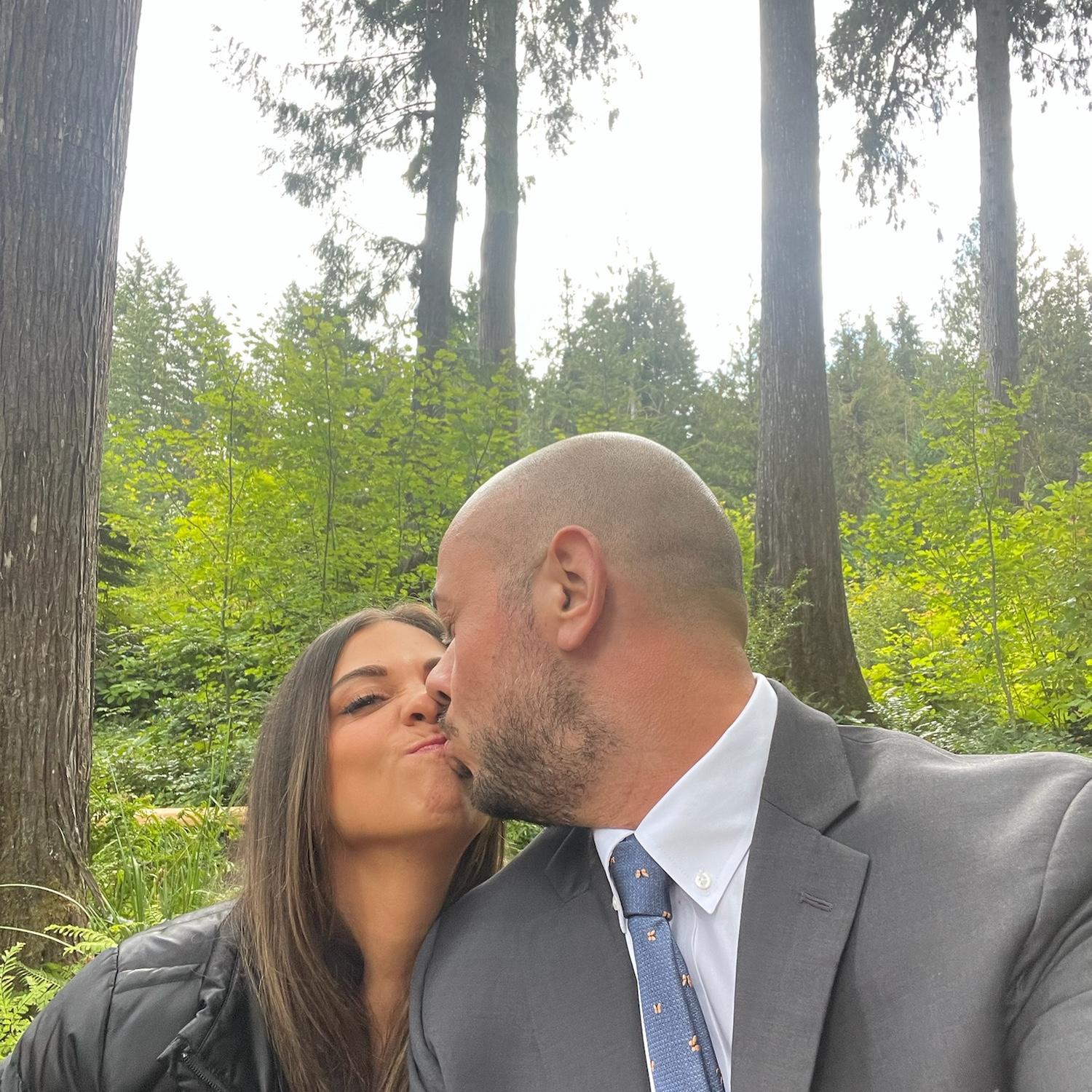 Wedding time on the McKenzie River in Oregon.