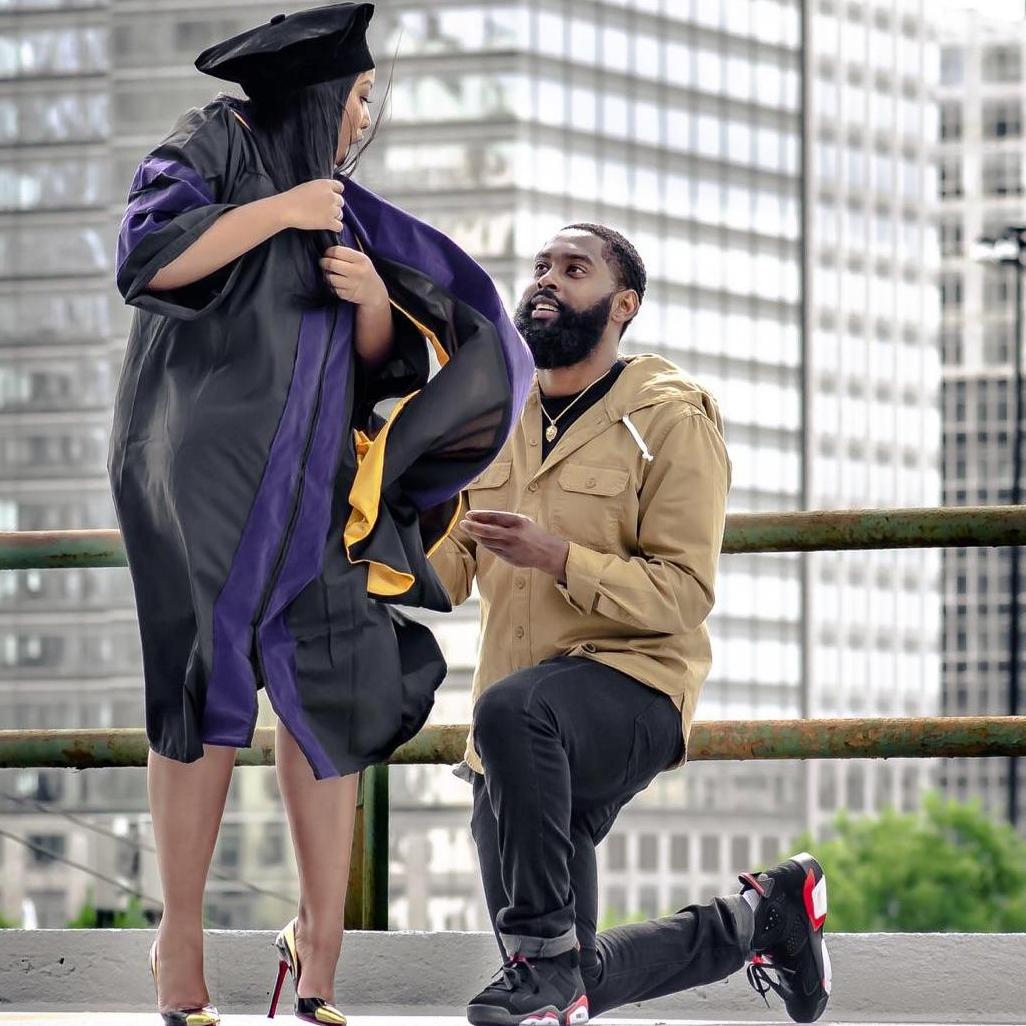 Imagine my surprise when I thought he was just coming to take graduation pictures with me!
