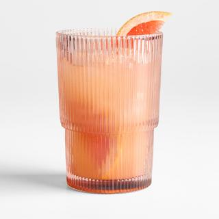 Atwell Stackable Ribbed Highball Glass, Set of 6
