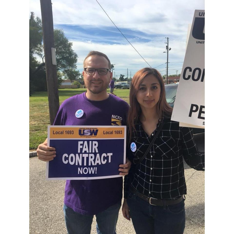 Our first picket line.