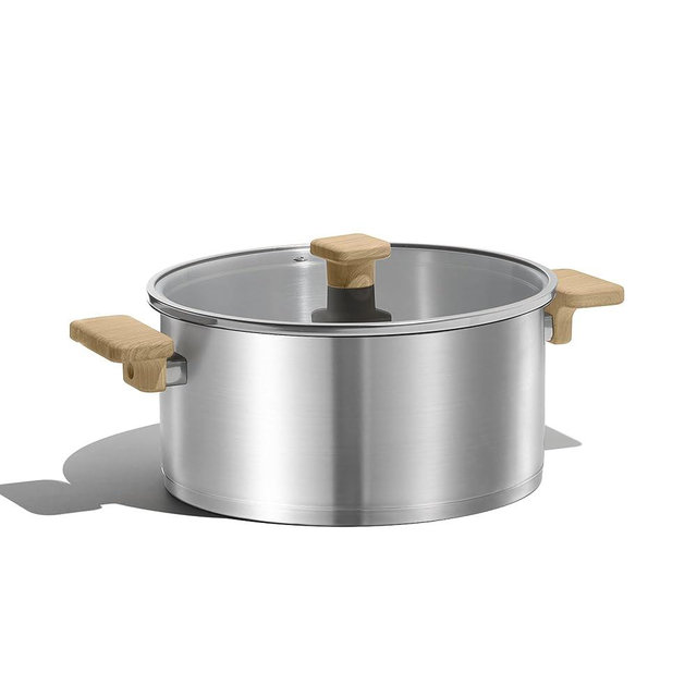 CAROTE Stainless Steel Stock Pot - 5 Quart Heavy Duty Induction Cooking Pot with Visible Lid for Pasta, Soup, Spaghetti, Bottom Big Stockpot, Deep Cookware for Canning, Boiling, Simmer